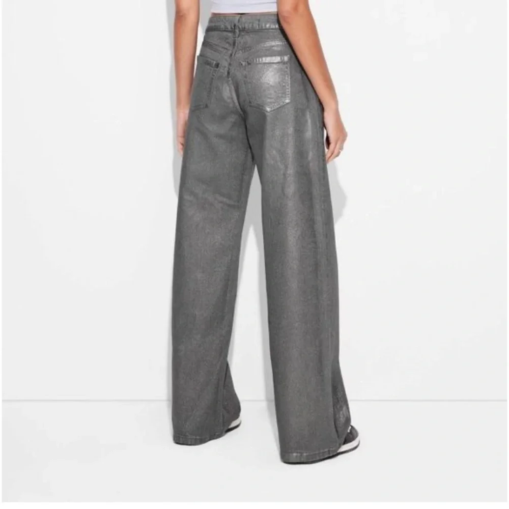 Beautiful Loose Foil Baggy Jeans